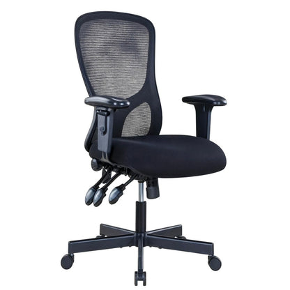 Black Adjustable Height Swivel Rolling Executive Office Chair HomeRoots