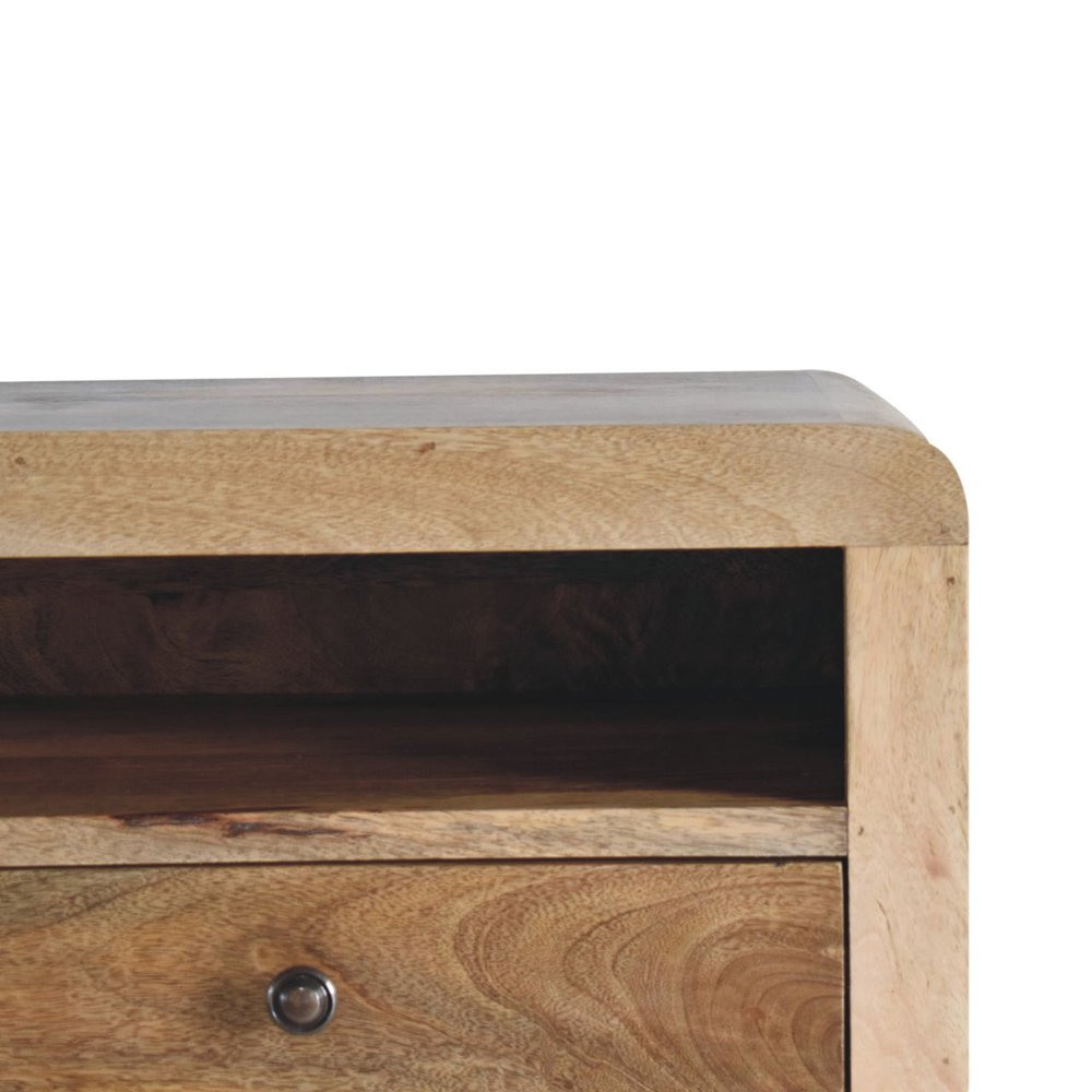 18" Brown Solid Wood One Drawer Floating Nightstand HomeRoots