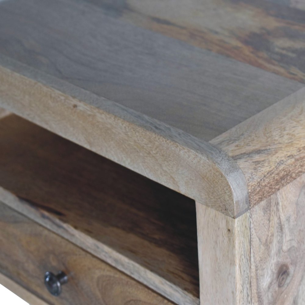 18" Brown Solid Wood One Drawer Floating Nightstand HomeRoots