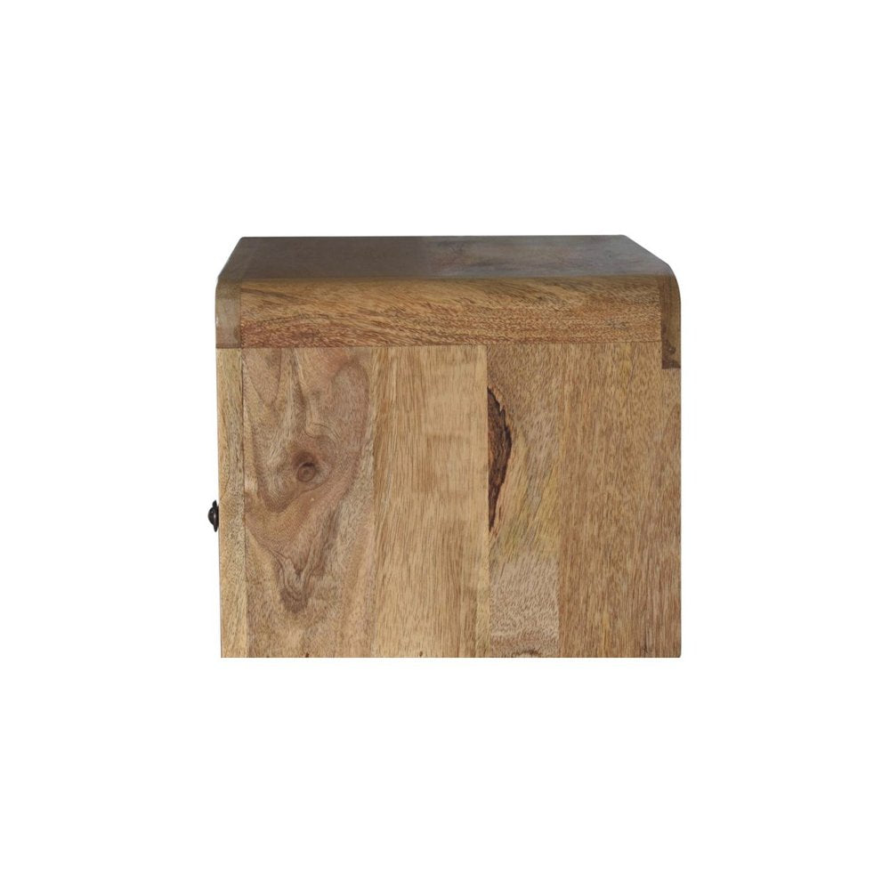 18" Brown Solid Wood One Drawer Floating Nightstand HomeRoots