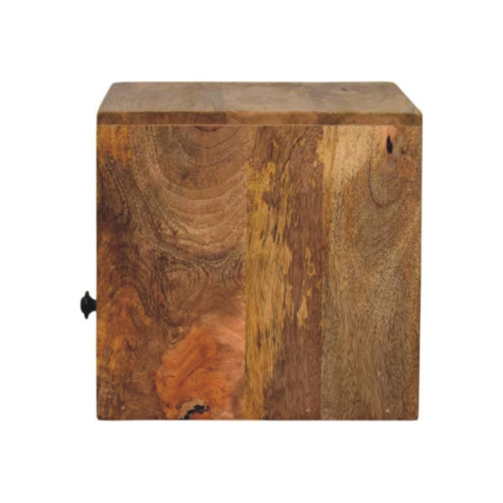 12" Brown Solid Wood One Drawer Floating Nightstand