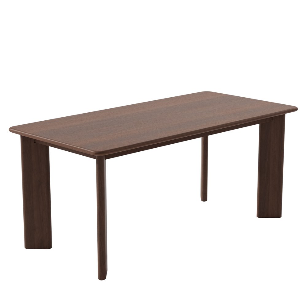 66" Black Solid Wood Dining Table — view 6