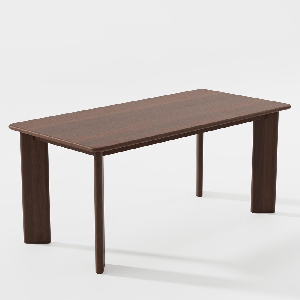 66" Brown Solid Wood Dining Table HomeRoots