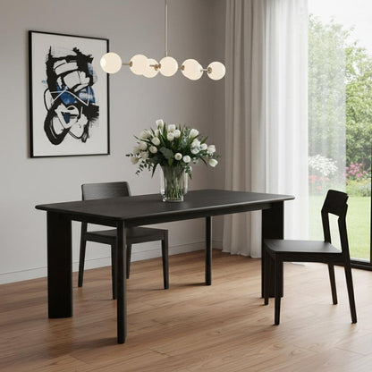 66" Brown Solid Wood Dining Table HomeRoots