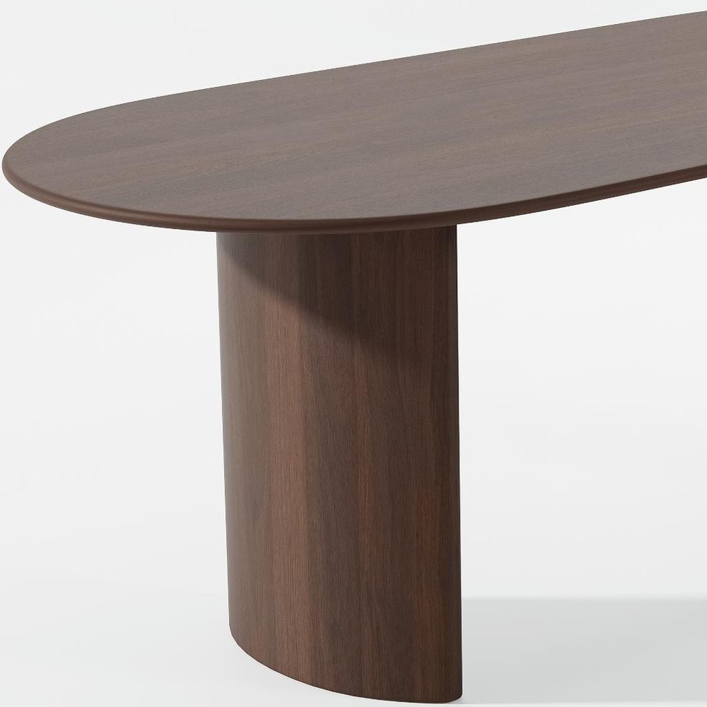 66" Brown Solid Wood Double Pedestal Base Oval Dining Table HomeRoots