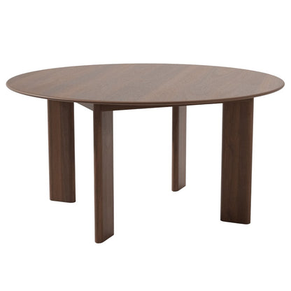 59" Brown Solid Wood Round Top Dining Table HomeRoots