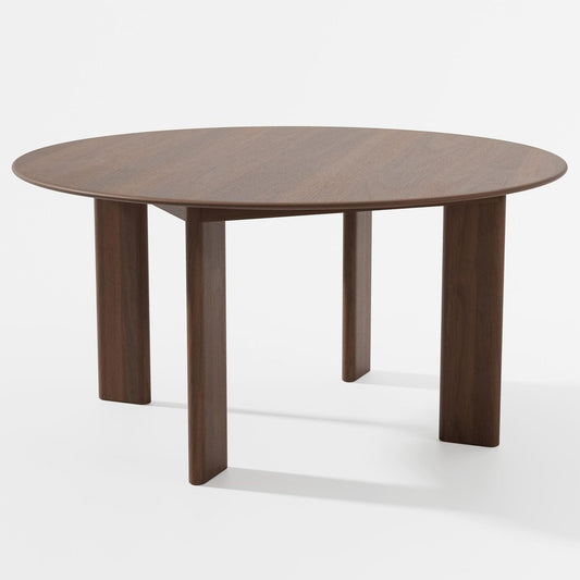 59" Brown Solid Wood Round Top Dining Table HomeRoots