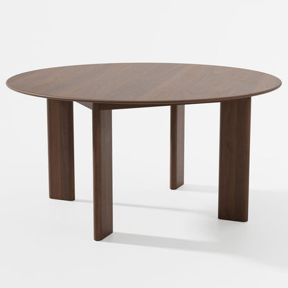 59" Brown Solid Wood Round Top Dining Table HomeRoots