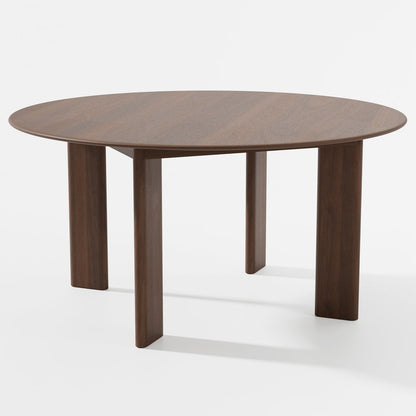 59" Brown Solid Wood Round Top Dining Table HomeRoots