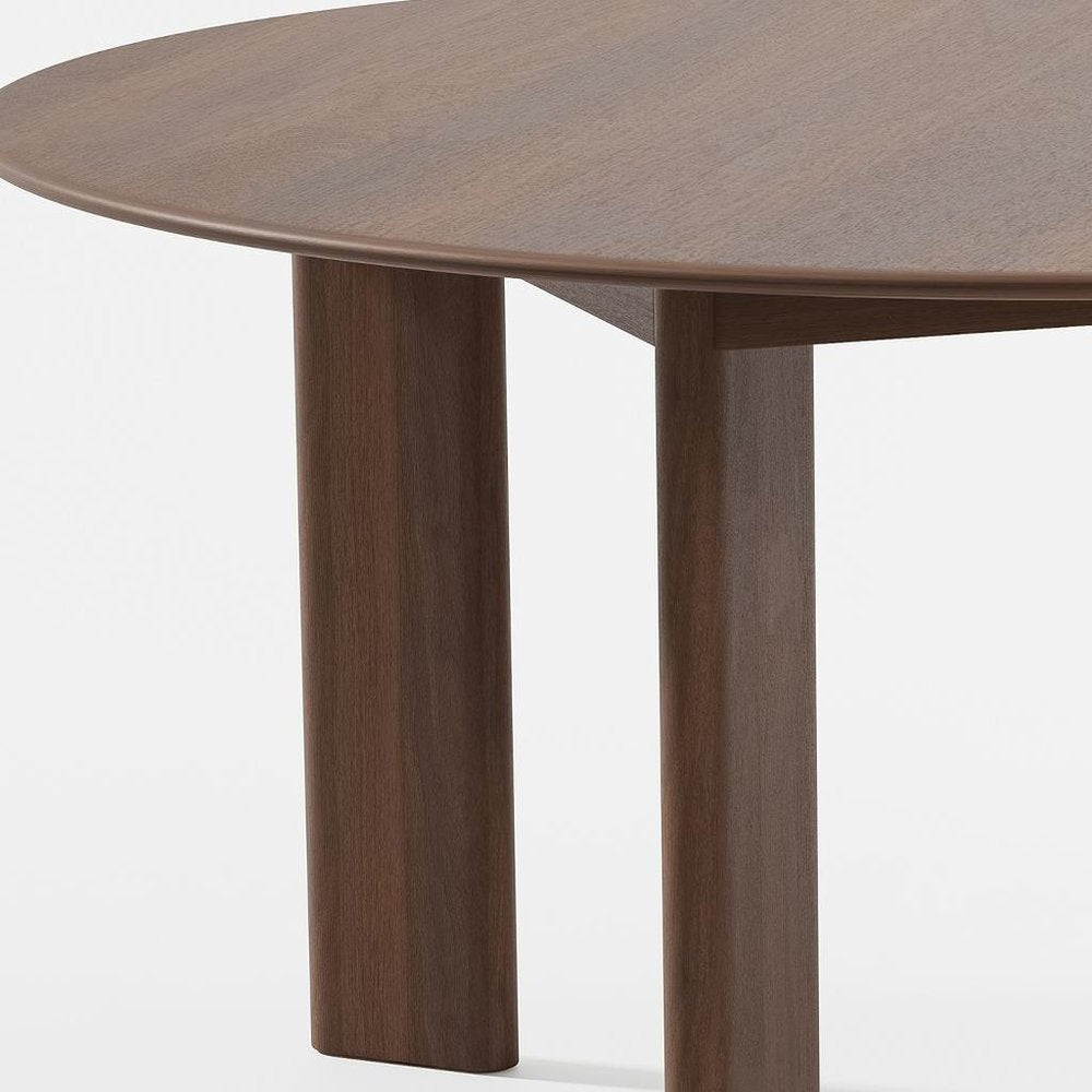 59" Brown Solid Wood Round Top Dining Table HomeRoots