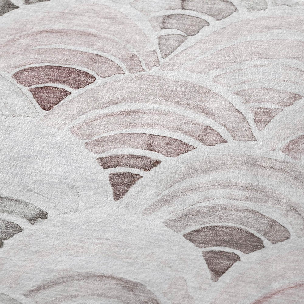 50" X 70" Red And Ivory Coastal Seashell Polyester Woven Plush Throw Blanket HomeRoots