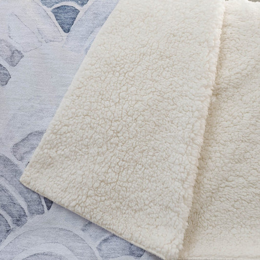 50" X 70" Blue And Ivory Microfiber Coastal Seashell Plush Throw Blanket HomeRoots