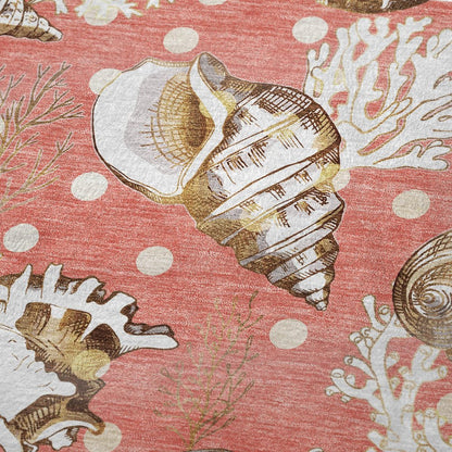 50" X 70" Peach Ivory And Brown Animal Print Polyester Woven Plush Throw Blanket HomeRoots