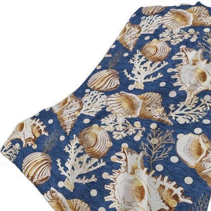 50" X 70" Blue Brown And Ivory Animal Print Polyester Woven Plush Throw Blanket HomeRoots