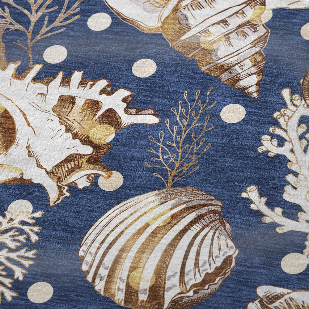 50" X 70" Blue Brown And Ivory Animal Print Polyester Woven Plush Throw Blanket HomeRoots