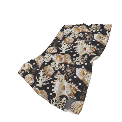 50" X 70" Midnight Brown And Ivory Animal Print Polyester Woven Plush Throw Blanket HomeRoots