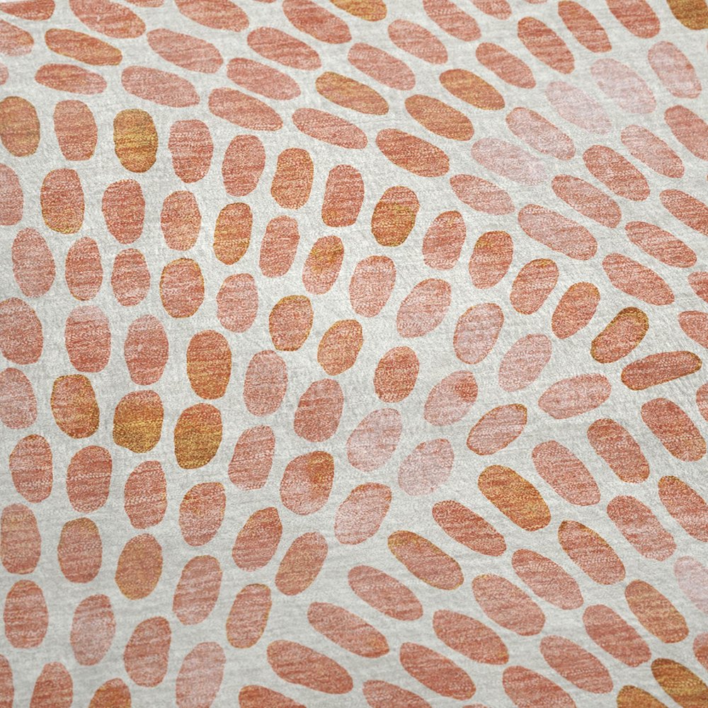 50" X 70" Peach And Ivory Microfiber Abstract Plush Throw Blanket HomeRoots