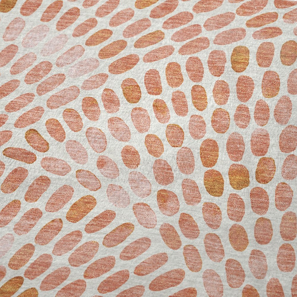 50" X 70" Peach And Ivory Microfiber Abstract Plush Throw Blanket HomeRoots