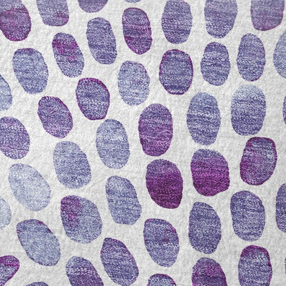 50" X 70" Purple And Ivory Abstract Polyester Woven Plush Throw Blanket HomeRoots