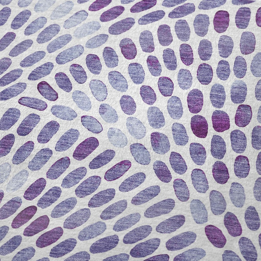 50" X 70" Purple And Ivory Abstract Polyester Woven Plush Throw Blanket HomeRoots