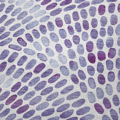 50" X 70" Purple And Ivory Abstract Polyester Woven Plush Throw Blanket HomeRoots