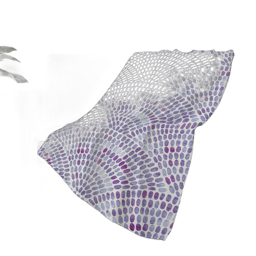 50" X 70" Purple And Ivory Abstract Polyester Woven Plush Throw Blanket HomeRoots