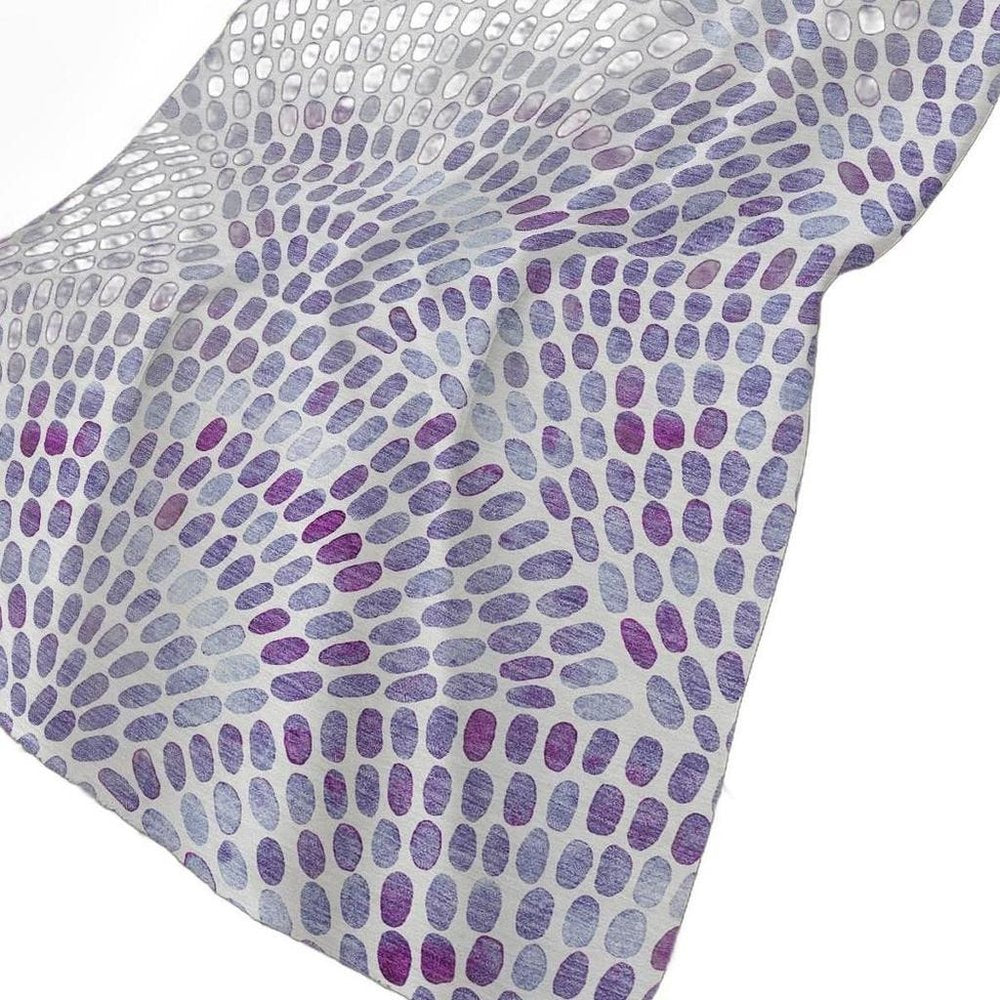 50" X 70" Purple And Ivory Abstract Polyester Woven Plush Throw Blanket HomeRoots