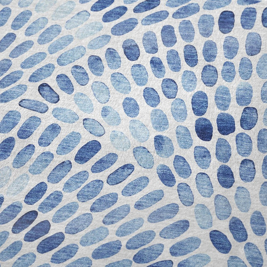 50" X 70" Blue And Ivory Abstract Plush Throw Blanket HomeRoots