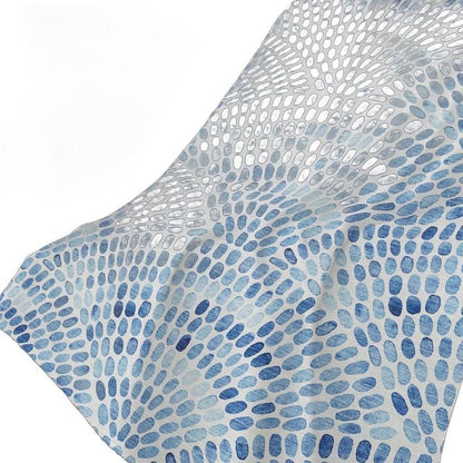 50" X 70" Blue And Ivory Abstract Plush Throw Blanket HomeRoots