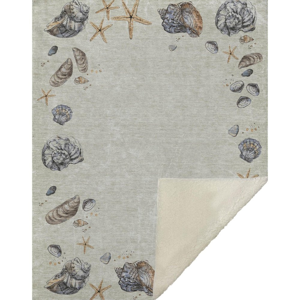 50" X 70" Beige Chocolate And Ivory Animal Print Polyester Woven Plush Throw Blanket HomeRoots