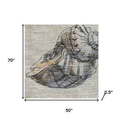 50" X 70" Beige Chocolate And Ivory Animal Print Polyester Woven Plush Throw Blanket HomeRoots