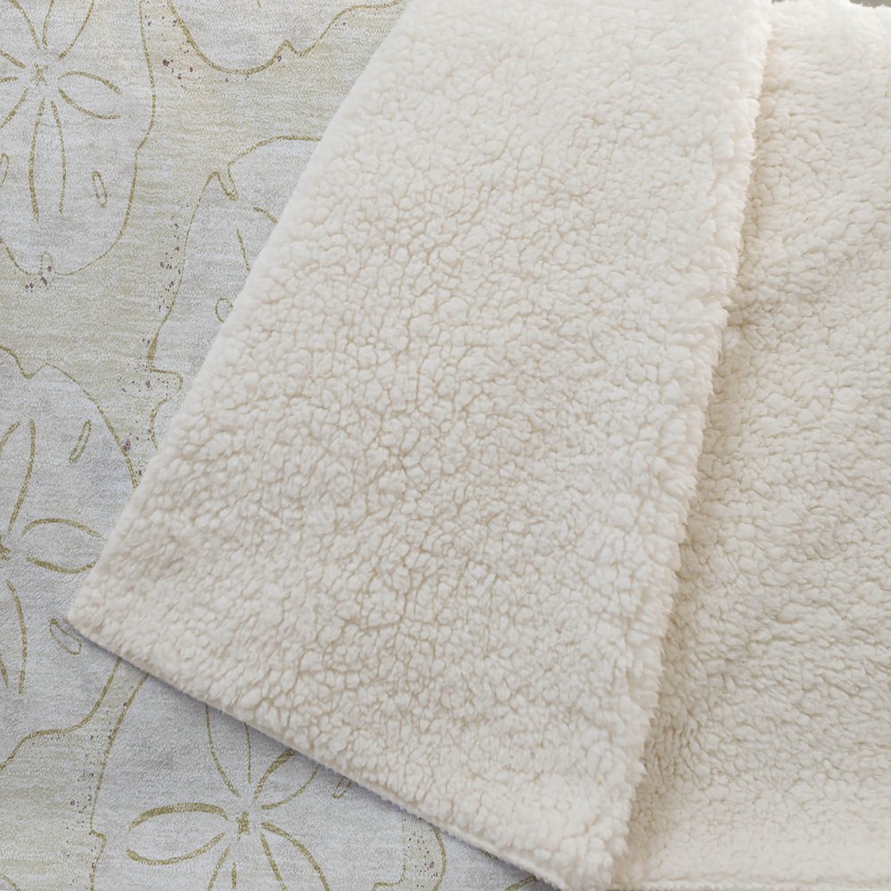50" X 70" Sand And Ivory Microfiber Animal Print Plush Throw Blanket HomeRoots