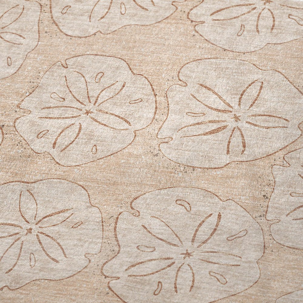 50" X 70" Beige Sand Dollar Microfiber Plush Throw Blanket HomeRoots