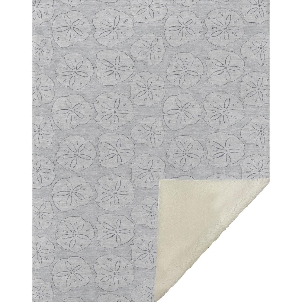 50" X 70" Gray And Ivory Microfiber Animal Print Plush Throw Blanket HomeRoots