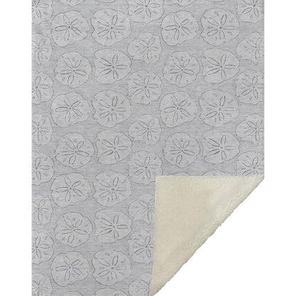 50" X 70" Gray And Ivory Microfiber Animal Print Plush Throw Blanket HomeRoots