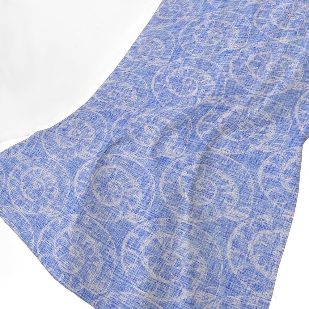 50" X 70" Blue And Ivory Animal Print Polyester Woven Plush Throw Blanket HomeRoots