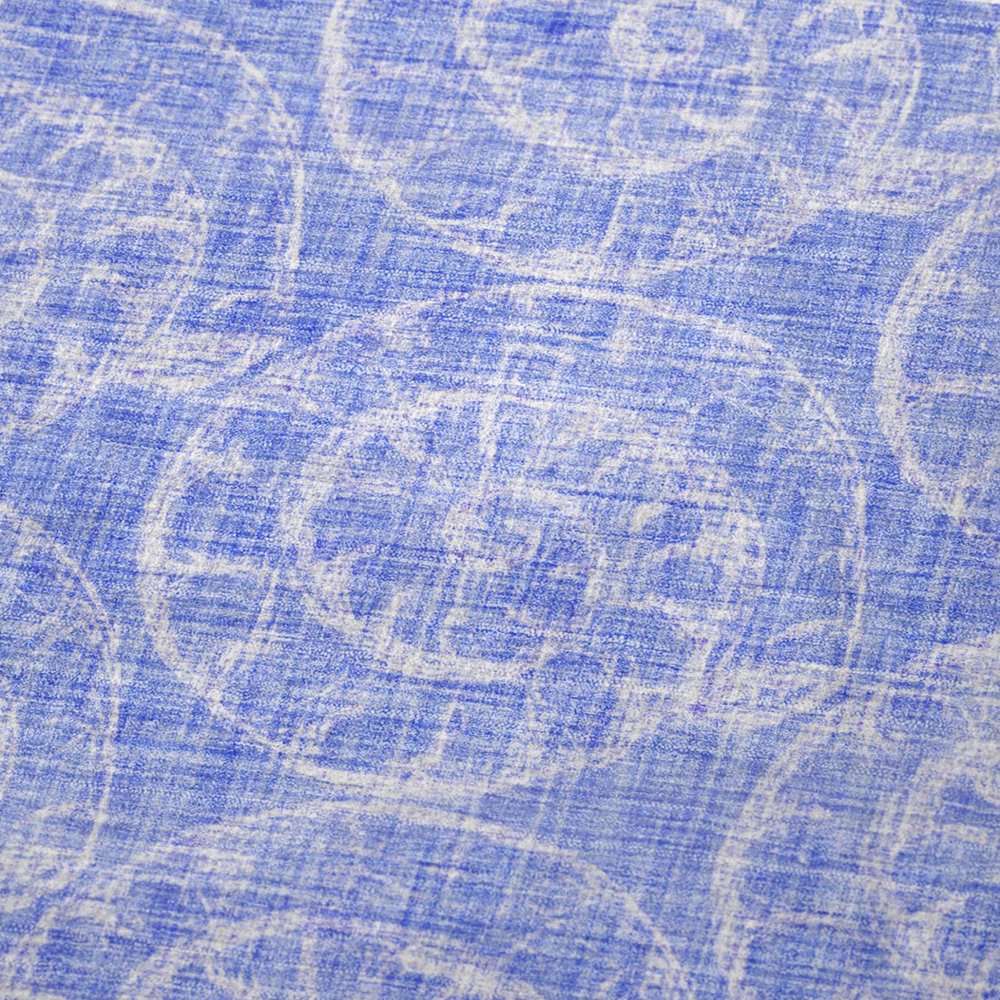 50" X 70" Blue And Ivory Animal Print Polyester Woven Plush Throw Blanket HomeRoots