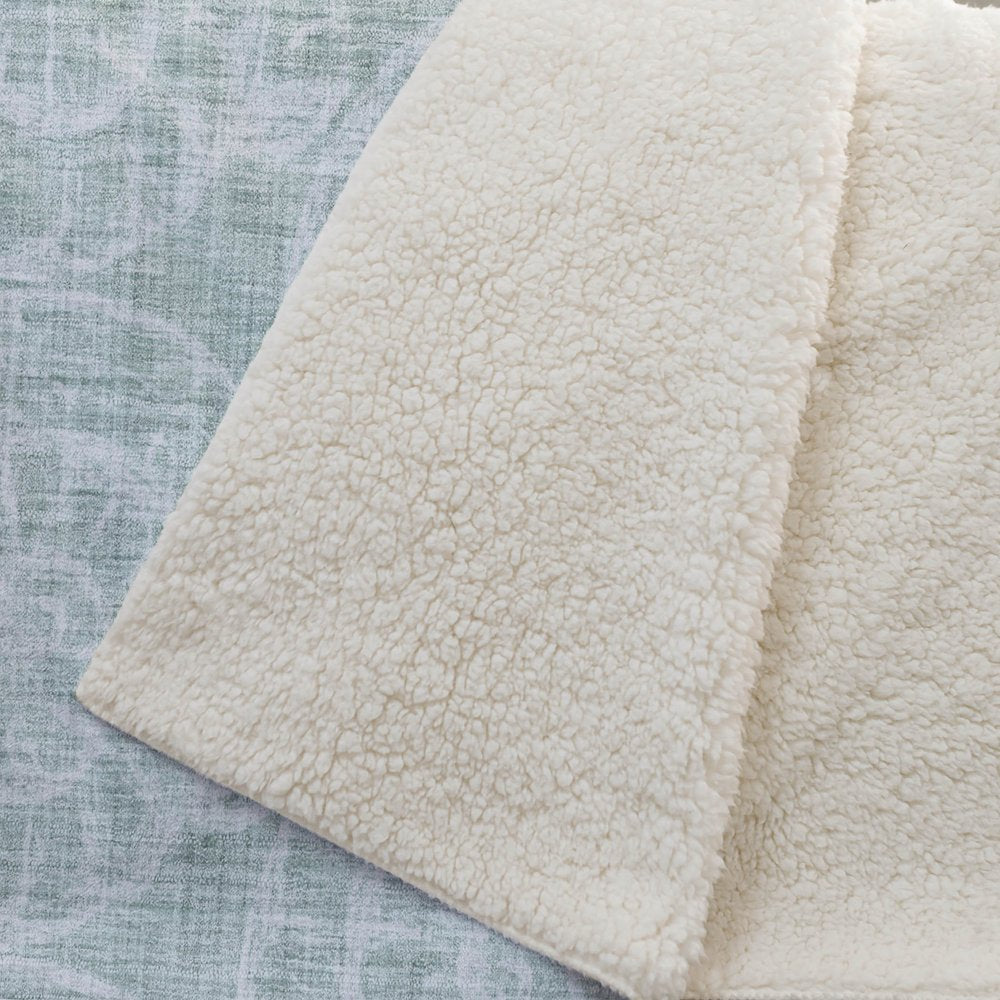 50" X 70" Green And Ivory Microfiber Animal Print Plush Throw Blanket HomeRoots
