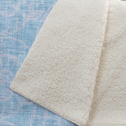 50" X 70" Aqua And Ivory Animal Print Polyester Woven Plush Throw Blanket HomeRoots