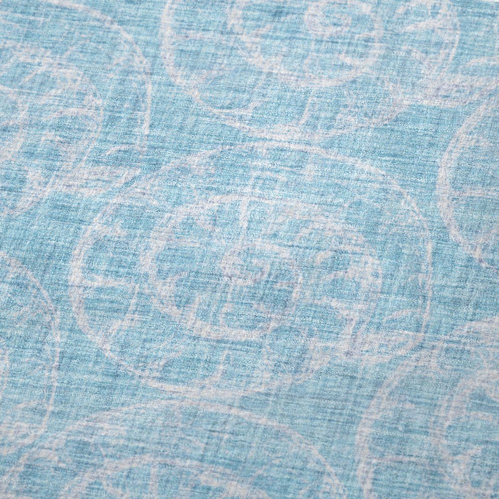 50" X 70" Aqua And Ivory Animal Print Polyester Woven Plush Throw Blanket HomeRoots
