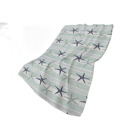 50" X 70" Navy Blue And White Animal Print Polyester Woven Plush Throw Blanket HomeRoots