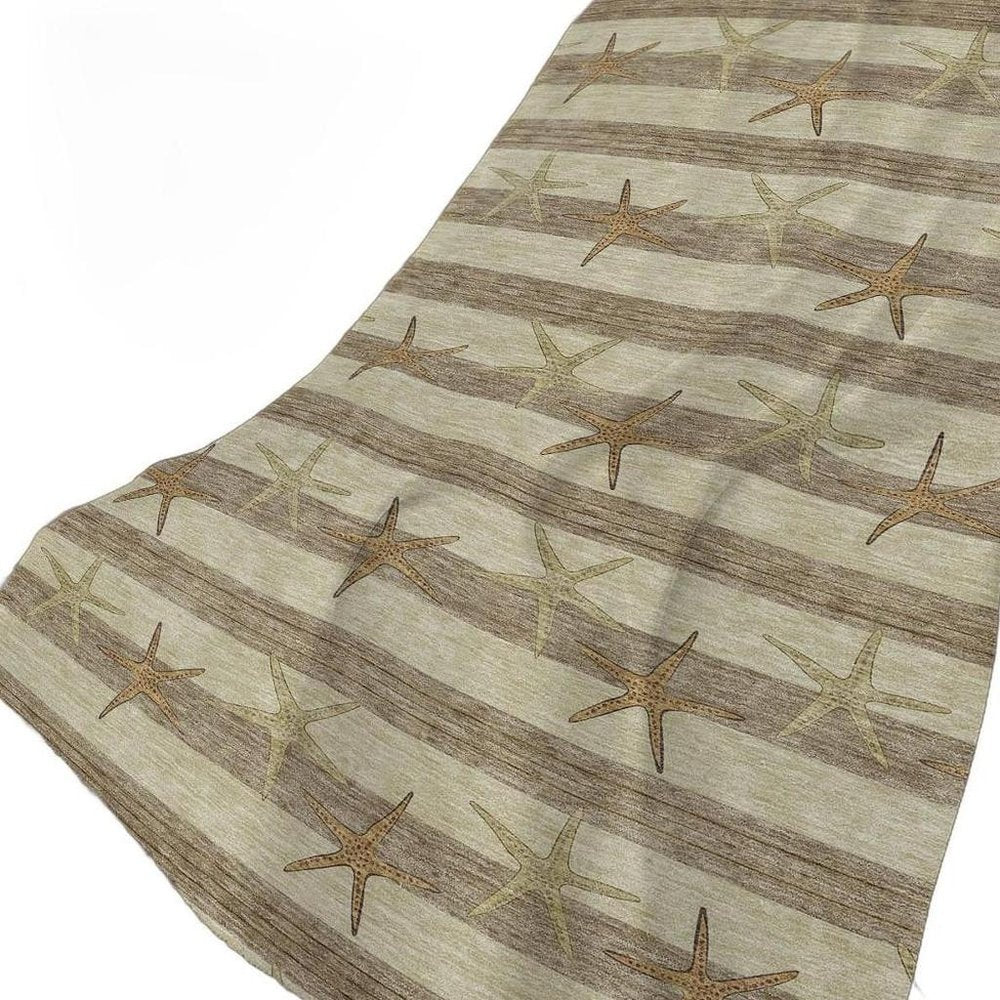 50" X 70" Tan Beige And Taupe Animal Print Plush Throw Blanket HomeRoots