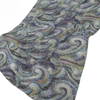 50" X 70" Steel Blue Light Pink And Beige Abstract Plush Throw Blanket HomeRoots