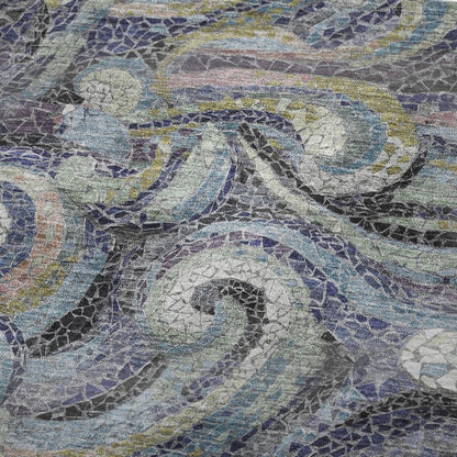 50" X 70" Steel Blue Light Pink And Beige Abstract Plush Throw Blanket HomeRoots