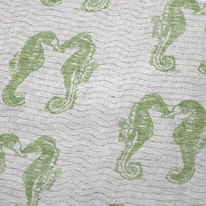50" X 70" Green And Ivory Animal Print Plush Throw Blanket HomeRoots