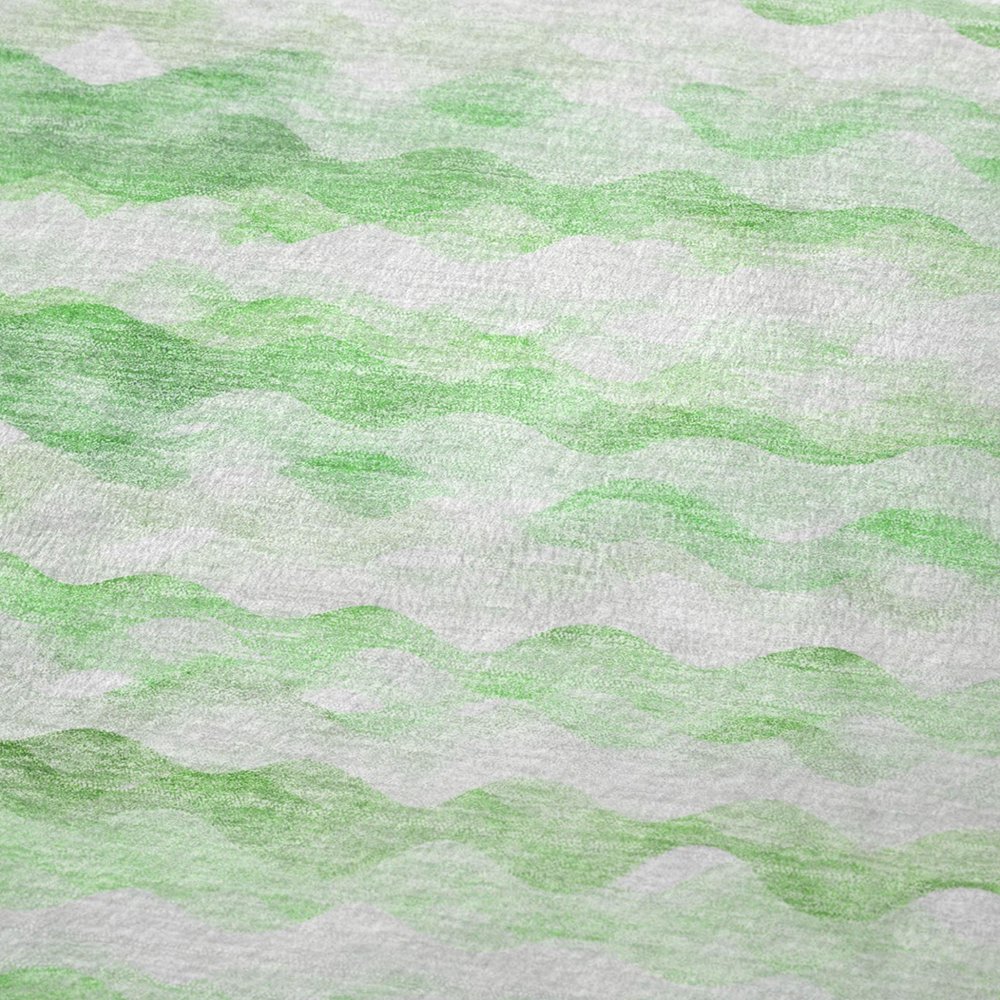 50" X 70" Green And Ivory Abstract Polyester Woven Plush Throw Blanket HomeRoots