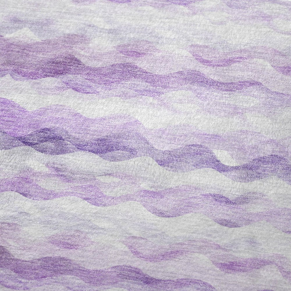 50" X 70" Purple And Ivory Abstract Polyester Woven Plush Throw Blanket HomeRoots