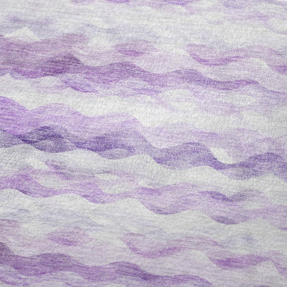 50" X 70" Purple And Ivory Abstract Polyester Woven Plush Throw Blanket HomeRoots
