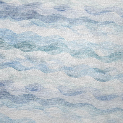 50" X 70" Blue And Ivory Microfiber Abstract Plush Throw Blanket HomeRoots