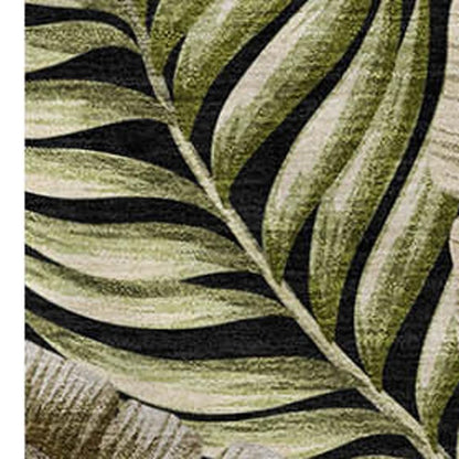 50" X 70" Midnight Chocolate And Beige Leaves Polyester Woven Plush Throw Blanket HomeRoots